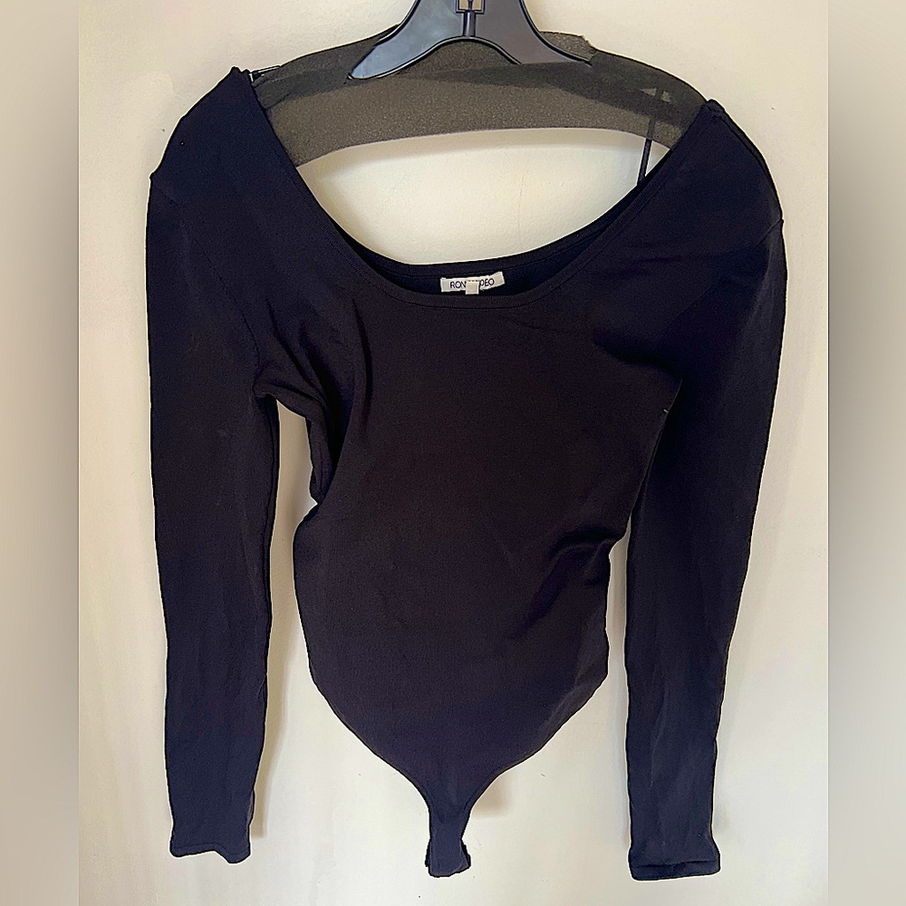 Ronny Kobo open back thong bodysuit - sz l
